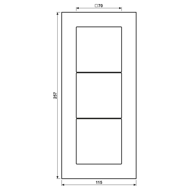 Einbaurahmen 3f aws glz LS / LS PLUS Glas f.GEB-K Unterputzmontage
