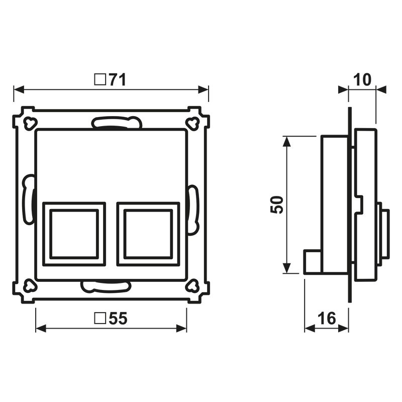 Komplettset f.Beh aws AS / NaV RAL9010 glz