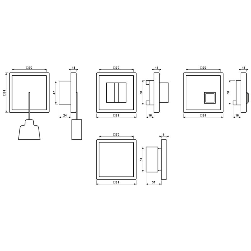 Komplettset f.Beh aws LS / NaV RAL9010