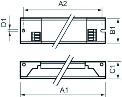 Vorschaltgerät 2x36W elektr f.T8 280x30mm