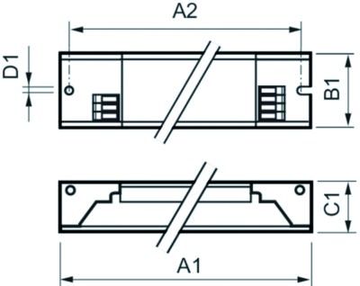 Vorschaltgerät 2x58W elektr f.T8 280x30mm