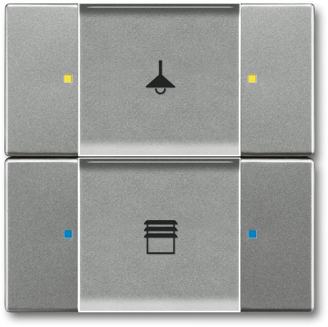 Tastsensor KNX PowN UP std-ws glz 2f 4pkt Powernet m.LED-Anz