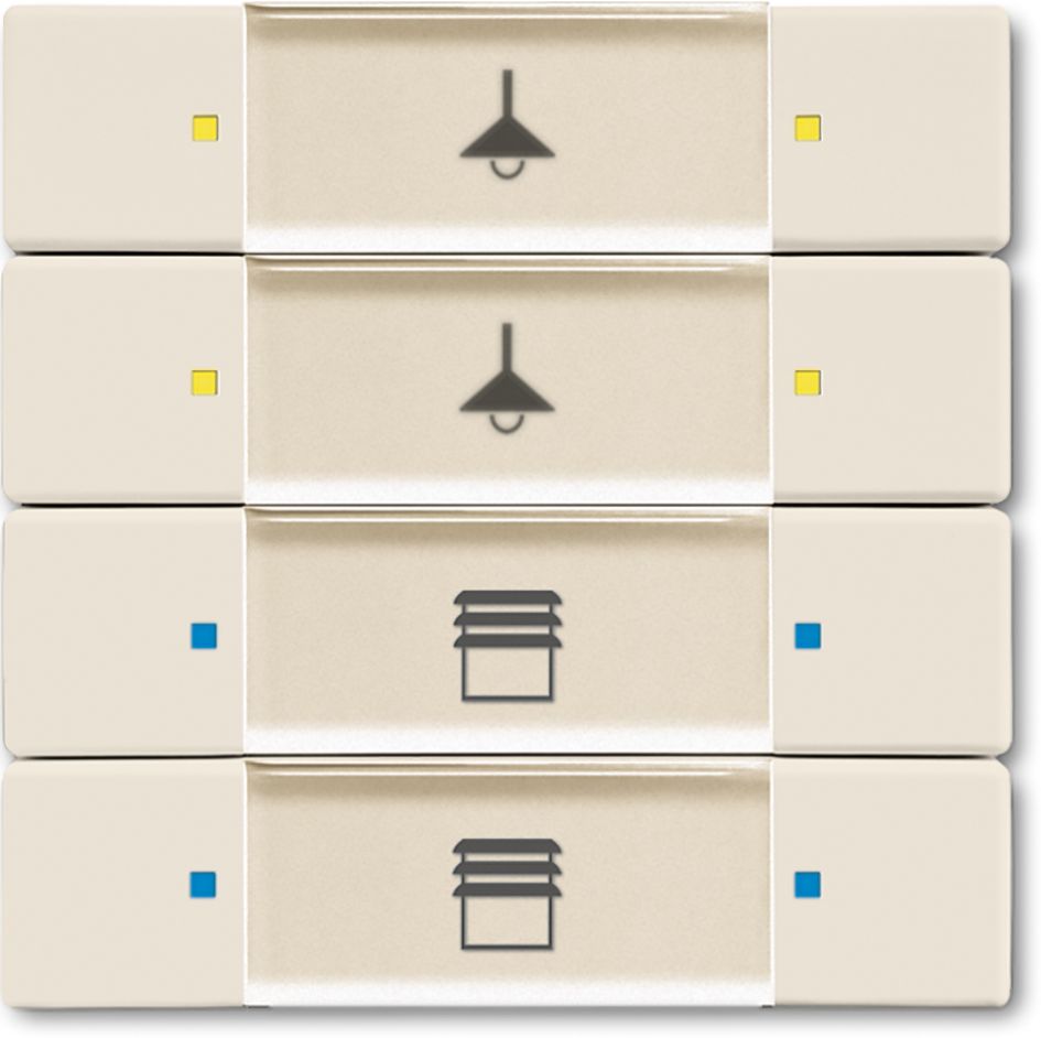 Tastsensor KNX PowN UP std-ws glz 8f 8pkt Powernet m.LED-Anz