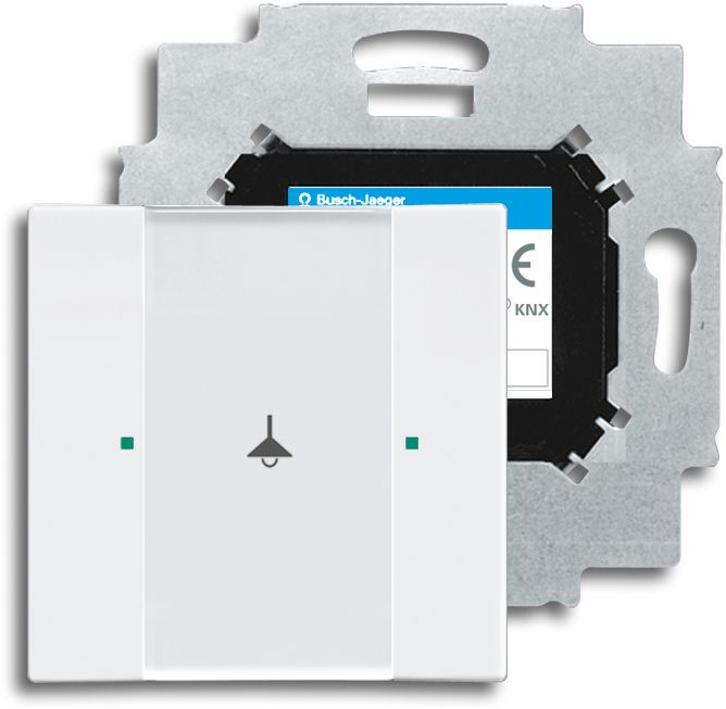 Tastsensor KNX PowN UP gr metallic 1f 1pkt Powernet m.LED-Anz