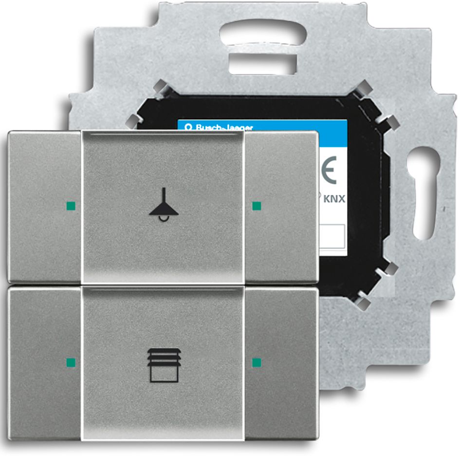 Tastsensor KNX PowN UP std-ws glz 2f 2pkt Powernet m.LED-Anz