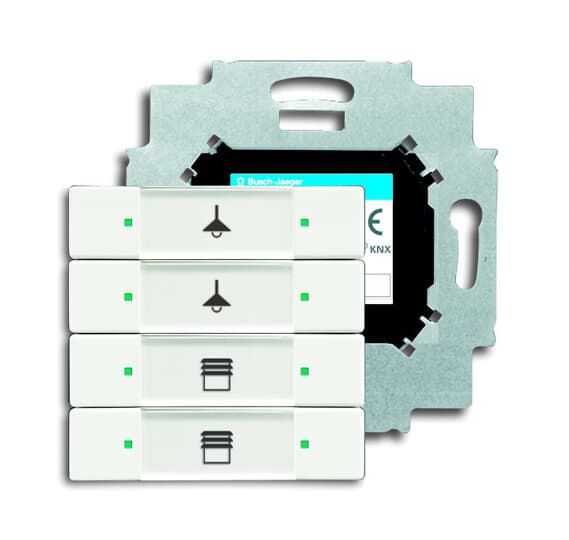 Tastsensor KNX PowN UP std-ws mt 4f 4pkt LED Powernet m.LED-Anz