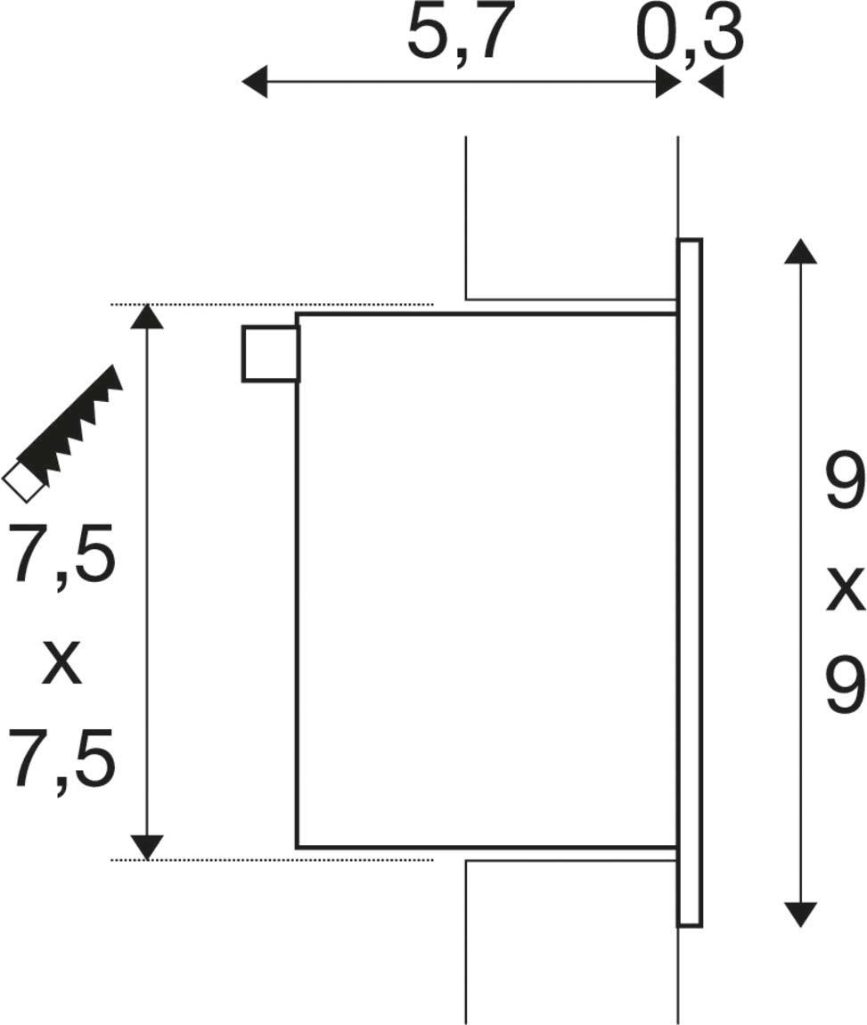LED-Orientierungsleuchte 1W 3000K 40lm gr Konv 1LED elektr.Trafo IP20 Scheibe