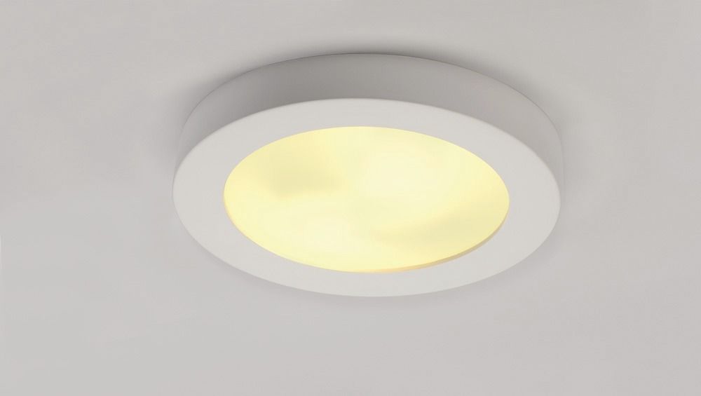 Kunststoffleuchte 2x25W HV ws IP20 E27 Ø310x80mm