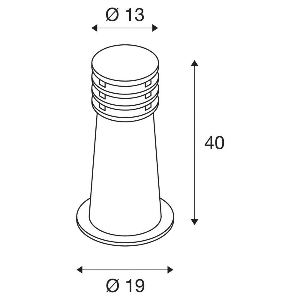 Pollerleuchte 11W E27 rost ST Kst_opal HV IP55