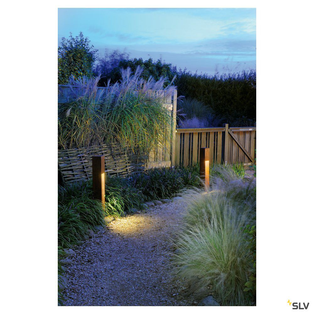 Pollerleuchte 11W E27 rost ST Kst_tr HV IP44