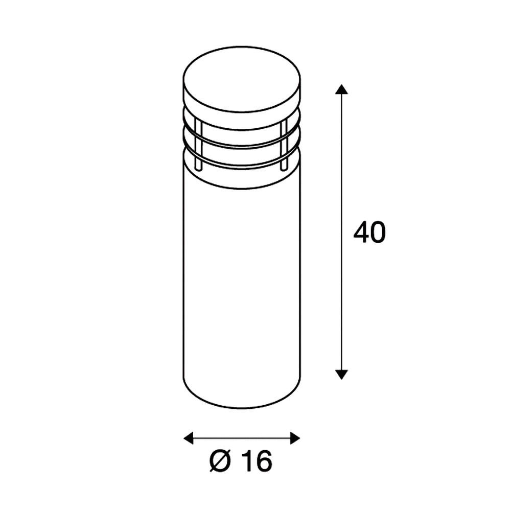 Pollerleuchte 20W E27 edst Edst Kst_opal IP44 HV