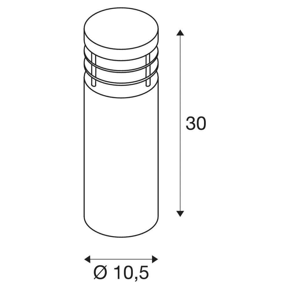 Pollerleuchte 20W E27 edst Edst Kst_opal IP44 HV