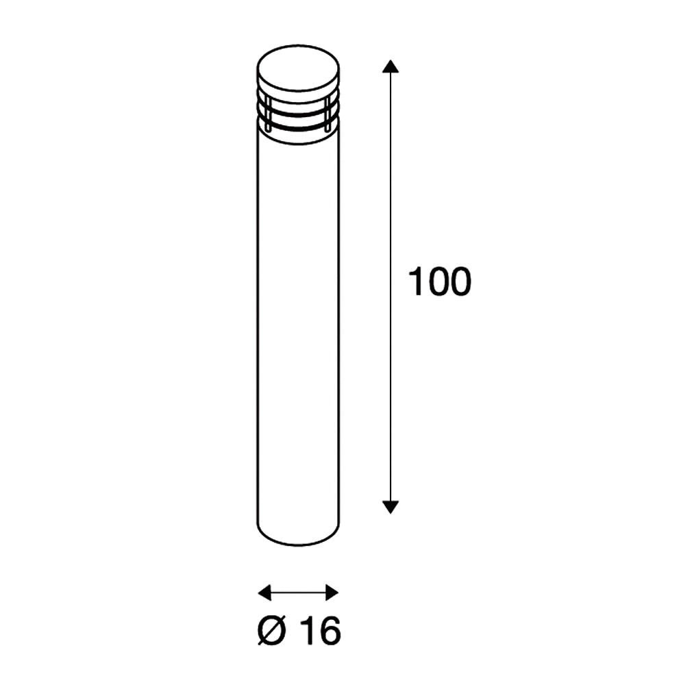 Pollerleuchte 20W E27 edst Edst Kst_opal IP44 HV