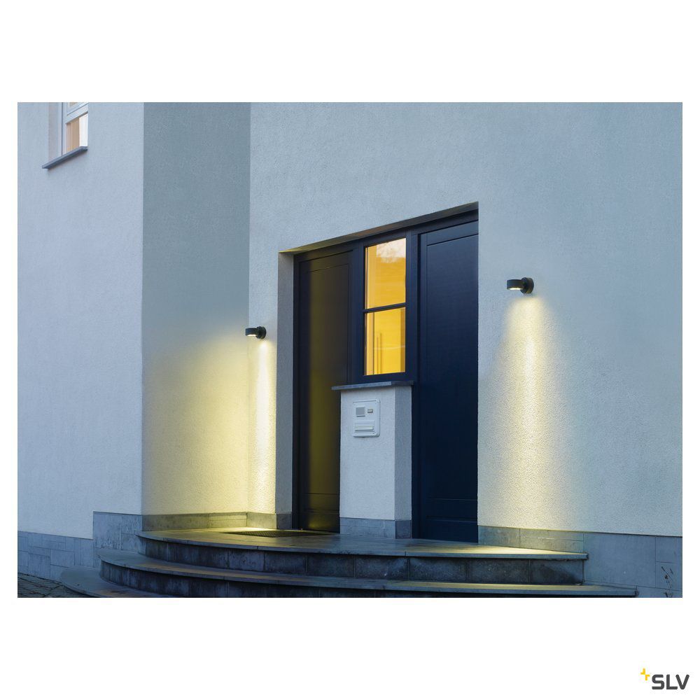 Wandanbauleuchte 9W HV anth IP44 GX53 100x100x162mm