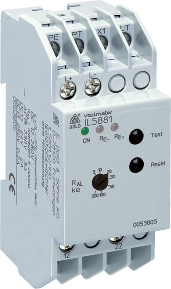Isolationswächter 1uF f.DC-Netz 2W 5-200kOhm Fehlerspeicherung möglich