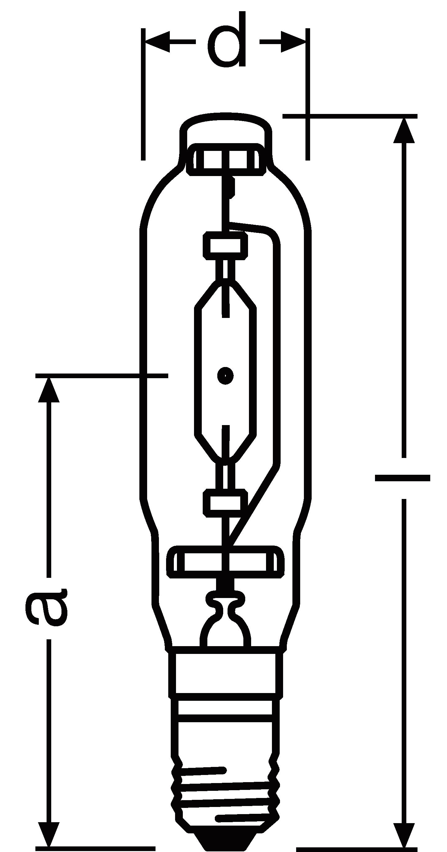 Halogen-Metalldampflampe 1000W 7250K E40 Röhre einseitig gesockelt UV p30 85000lm