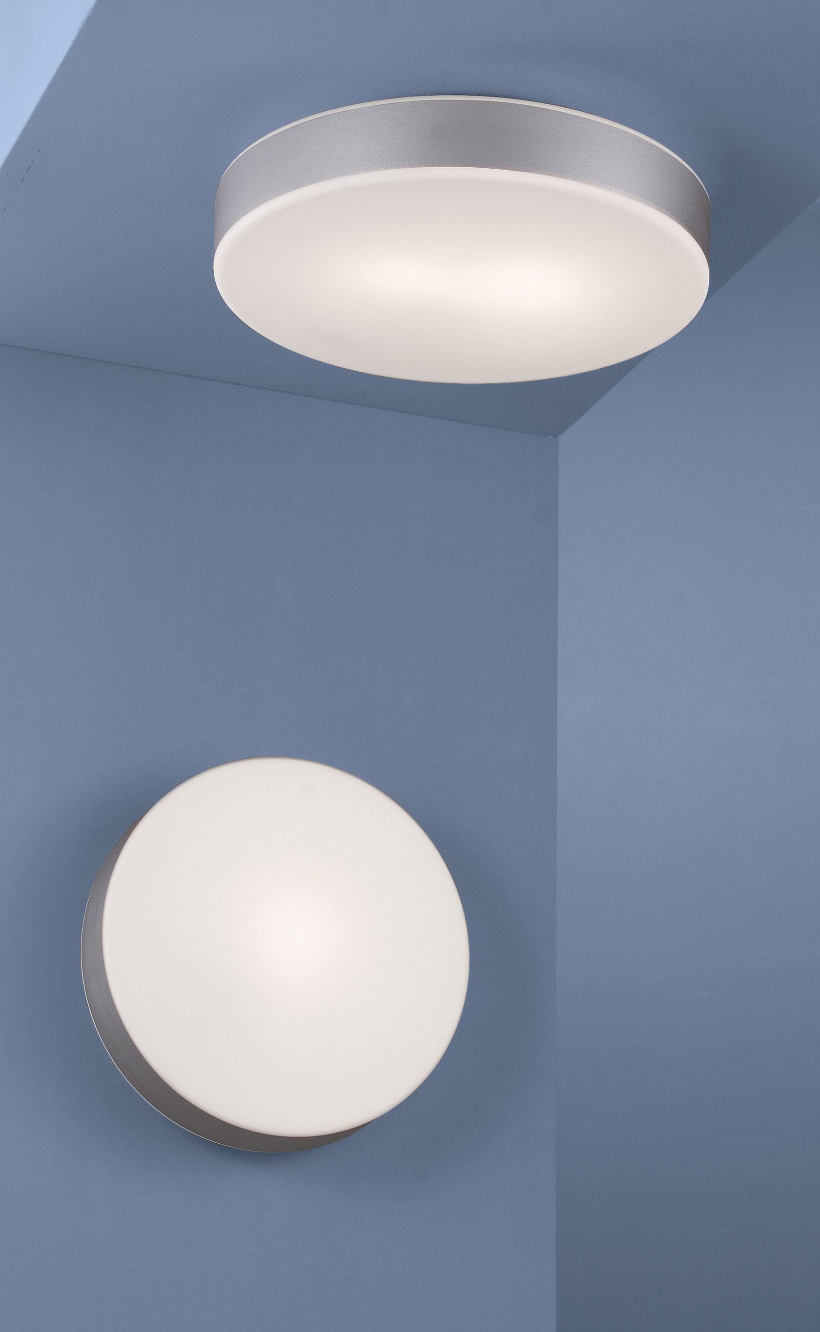 LED-Anbauleuchte 2x60W ti IP20 E27 titan Ø360x90mm