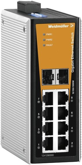 Switch Hutschiene 6x10/100/1000Mbps 2x1Gbps/MiniGBIC