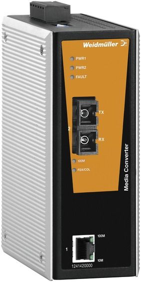 Media Konverter Einzelgerät 1x100mbit/RJ45 Fast Ethernet