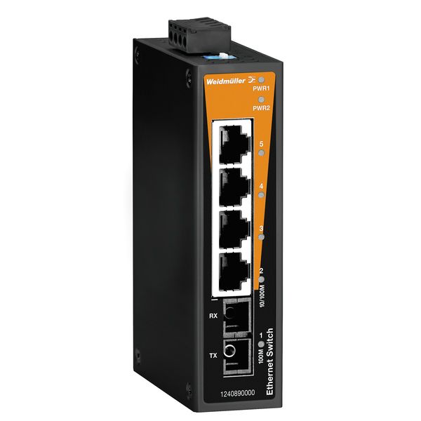 Switch Hutschiene 4x10/100Mbps 1x100Mbps/SC