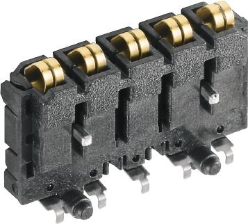 Platinenstecker Stift 5p sw 1re 5mm Go Löt 4,5mm frei