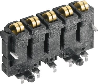 Platinenstecker Stift 5p sw 1re 5mm Go Löt 4,5mm frei