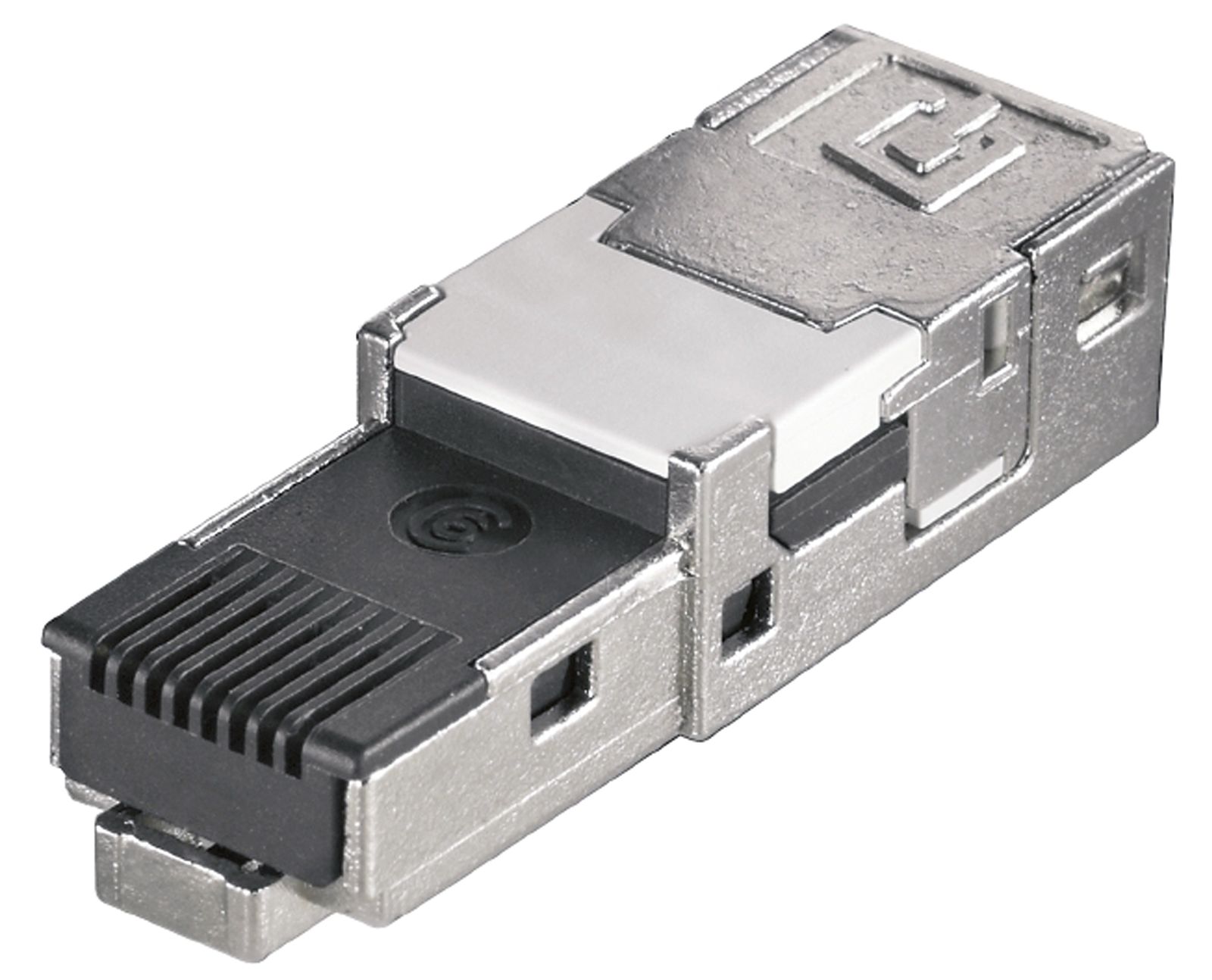 Modular-Stecker Cat5 RJ45 26-22AWG Litze Feldkonf Schirm massiv f.Rundkabel