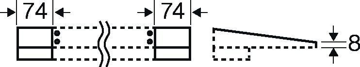 Schutzdach Endwinkel 100mm