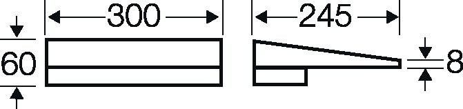 Schutzdach 300x100mm blind