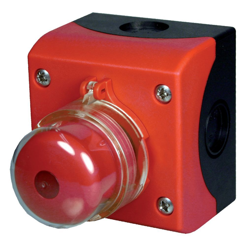 Drucktaster 1f rt rnd Ø22mm 1S 1Ö IP67 hoch Schaltfunktion verrastend