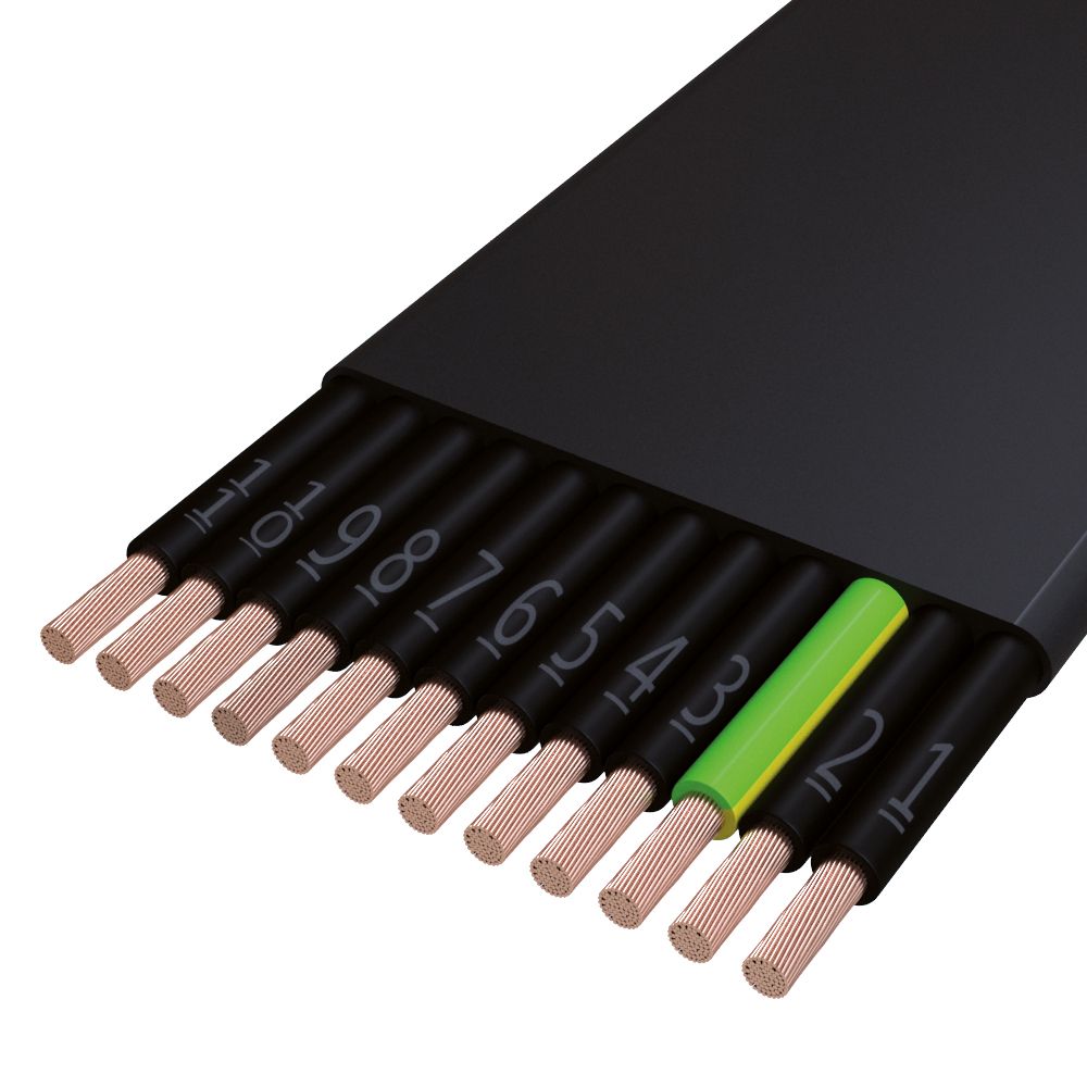 Gummischlauchleitung Eca NGFLGÖU-J 24G1,5 sw TRS Ziffer -35-90°C