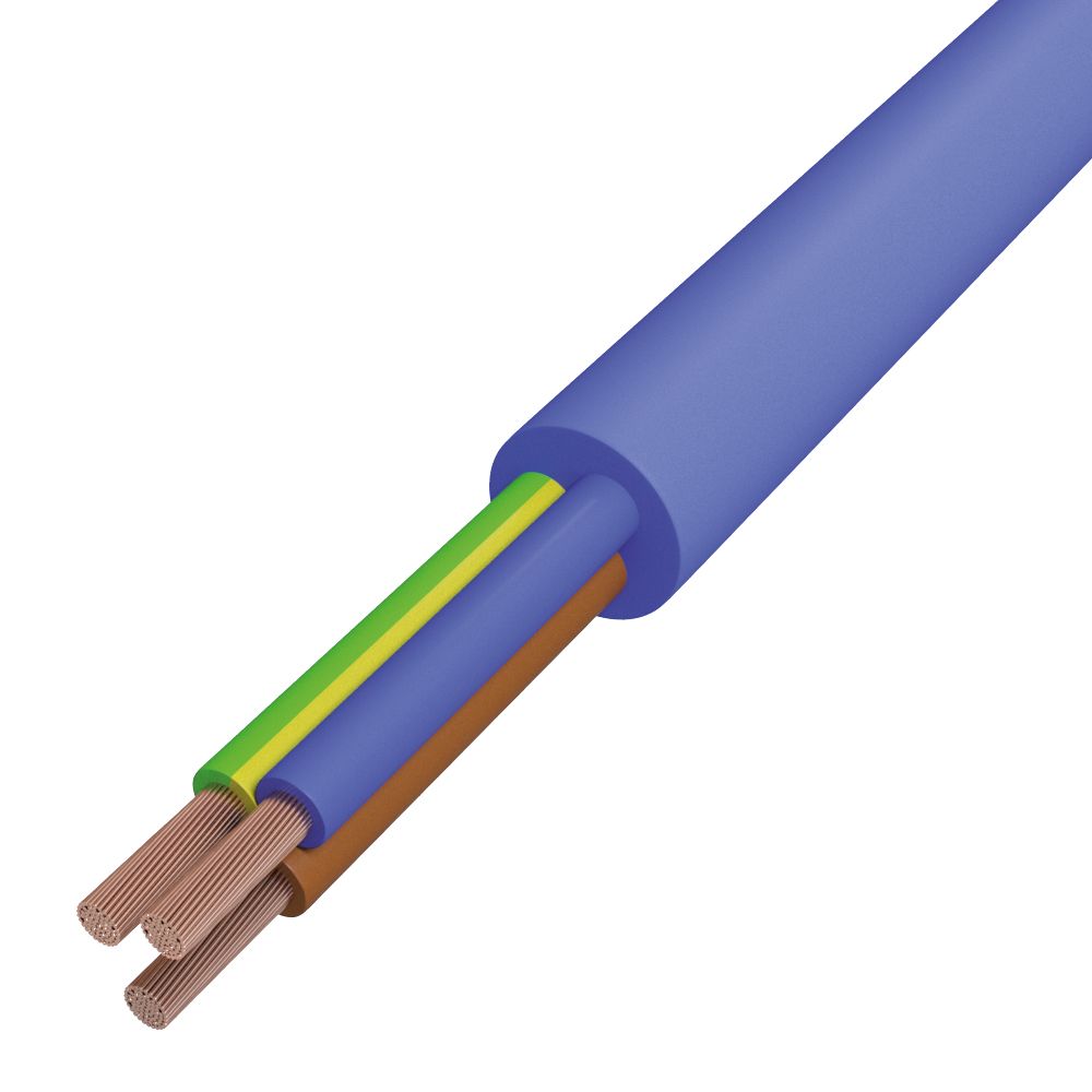 Gummischlauchleitung TML-B 3G1,5 bl TRS Ø9,3mm Polyvinylchlorid (PVC) Farbe