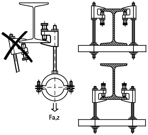 Trägerklammer M10 23mm ST g/vz