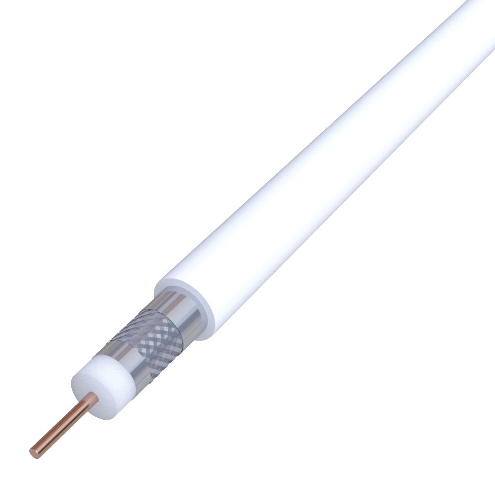 Koaxialkabel 75Ohm ws Eca RG179 TRS Ø2,54mm Geflecht