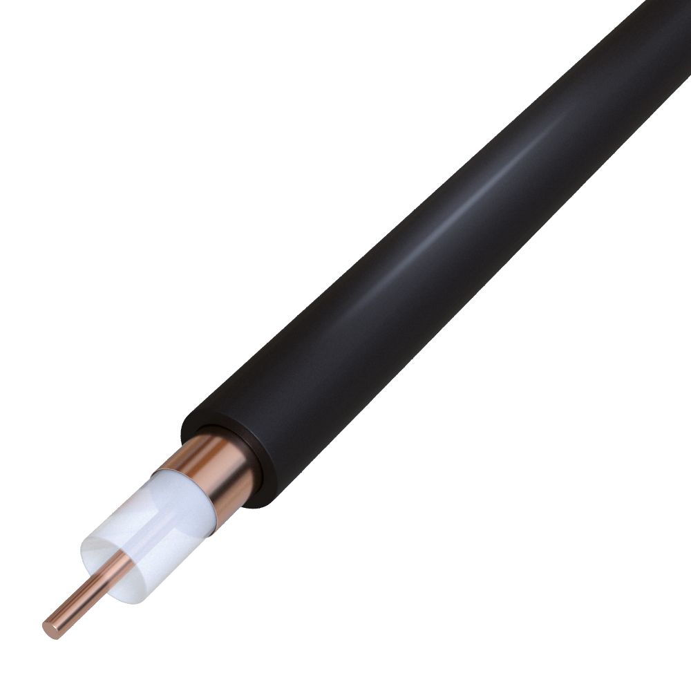 Koaxialkabel 50Ohm sw Eca RG223 TR1T Ø5,4mm Geflecht