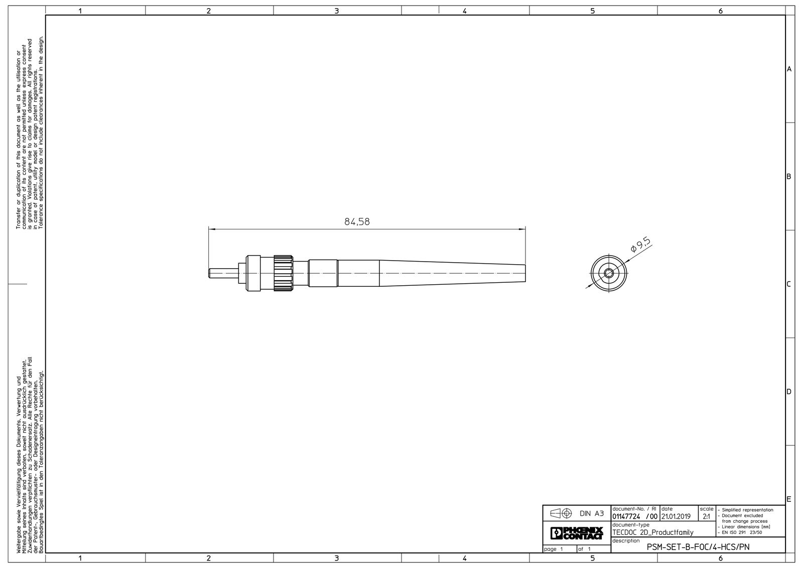 LWL-Stecker SC-D PSM-SET-B-FOC/4-HCS/PN