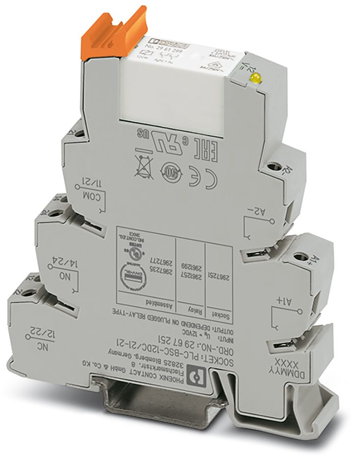 Schaltrelais 120V/AC 2W 14x80x94mm Steckanschl