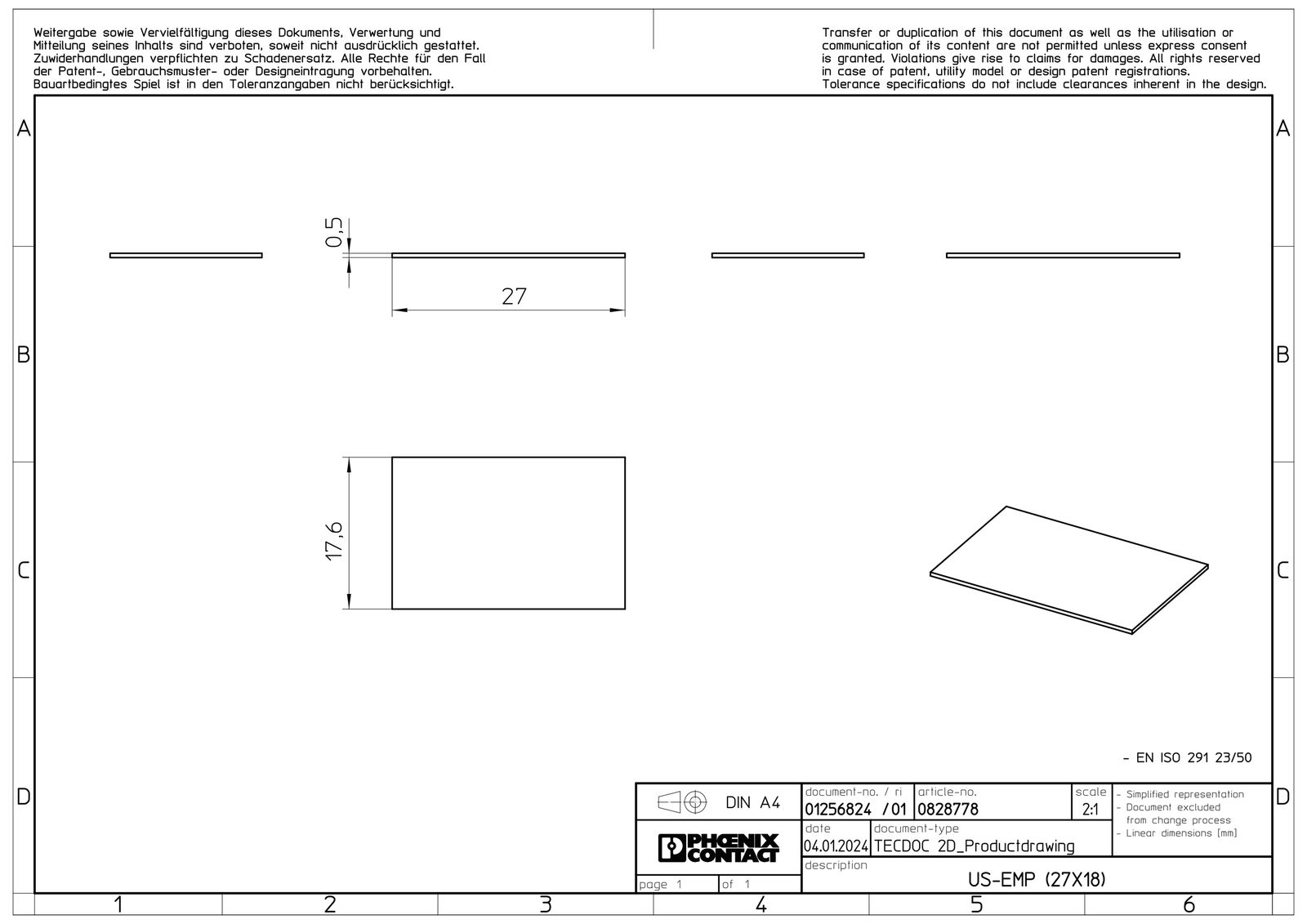 Kennzeichnungsmaterial ws 18x27mm