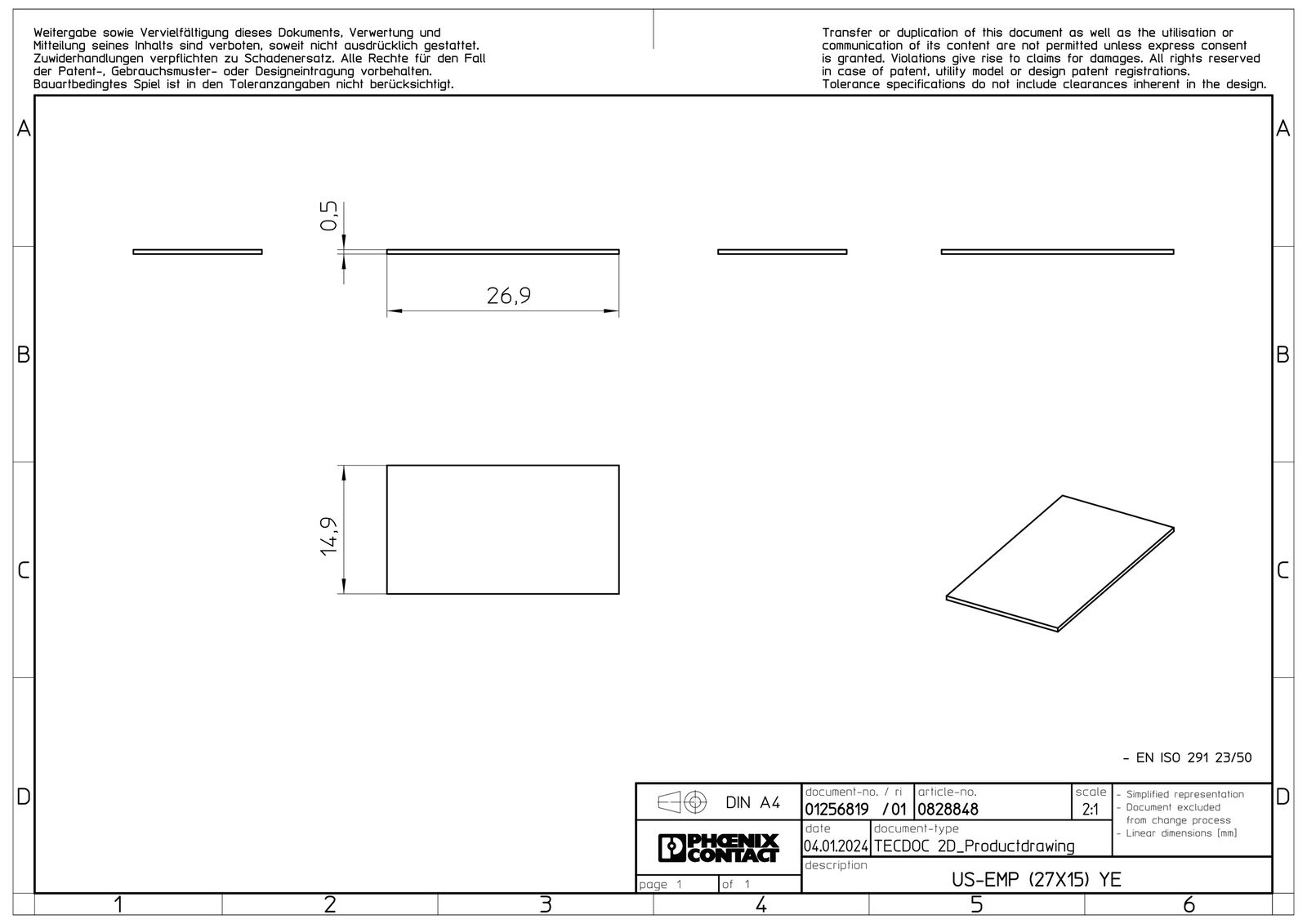 Kennzeichnungsmaterial ge 15x27mm