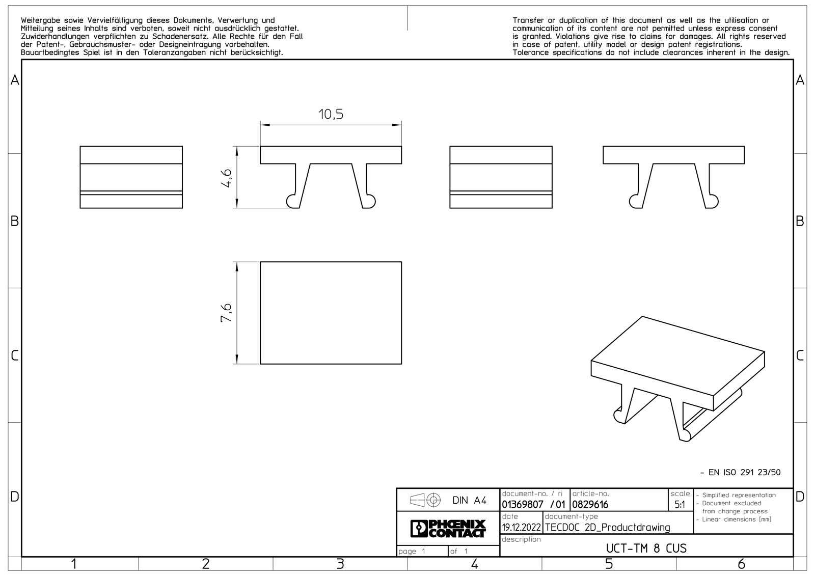 Klemmenmarkierung ws RM=8,2mm unbedr horiz/vert
