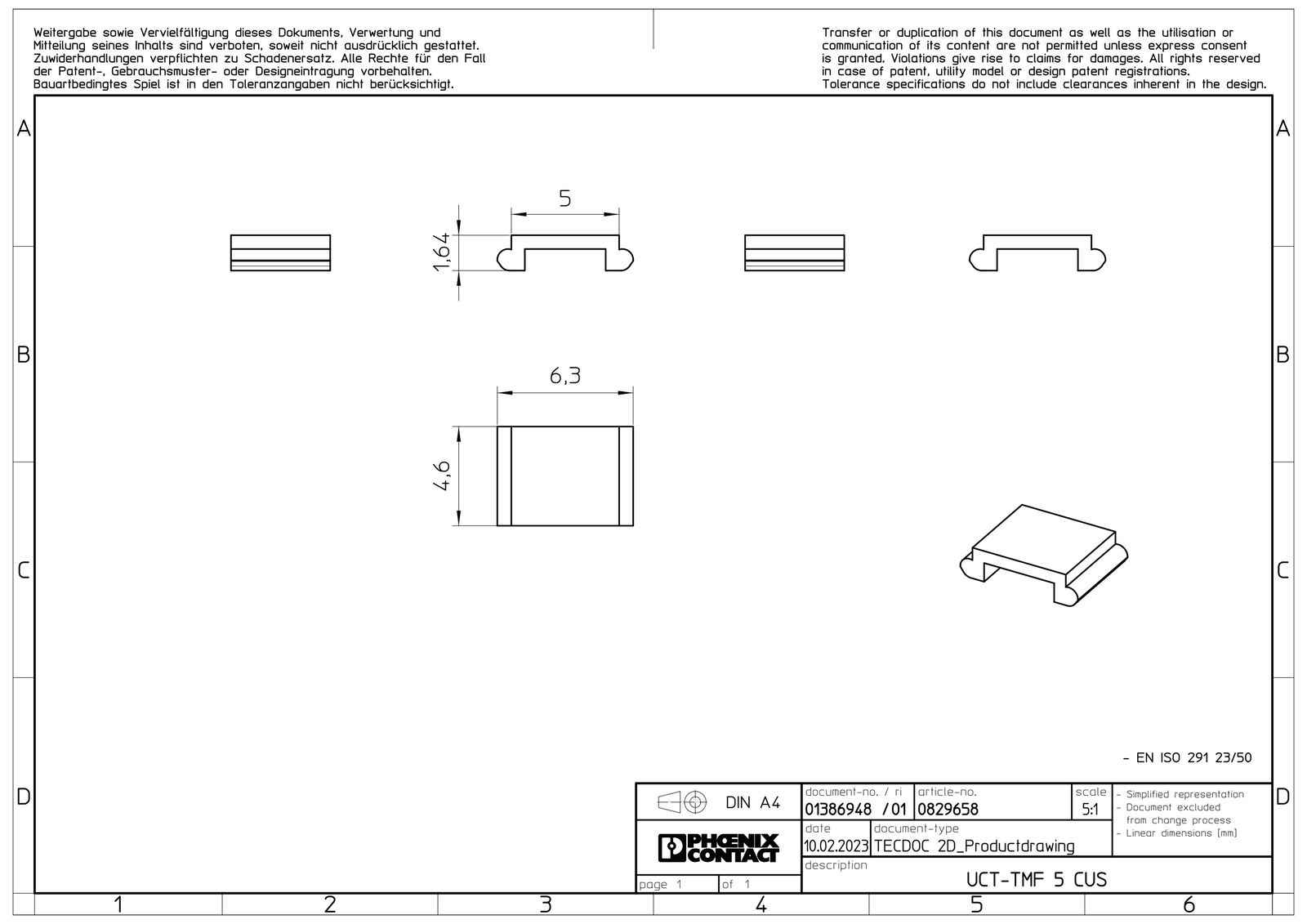 Klemmenmarkierung ws RM=5,2mm unbedr horiz/vert