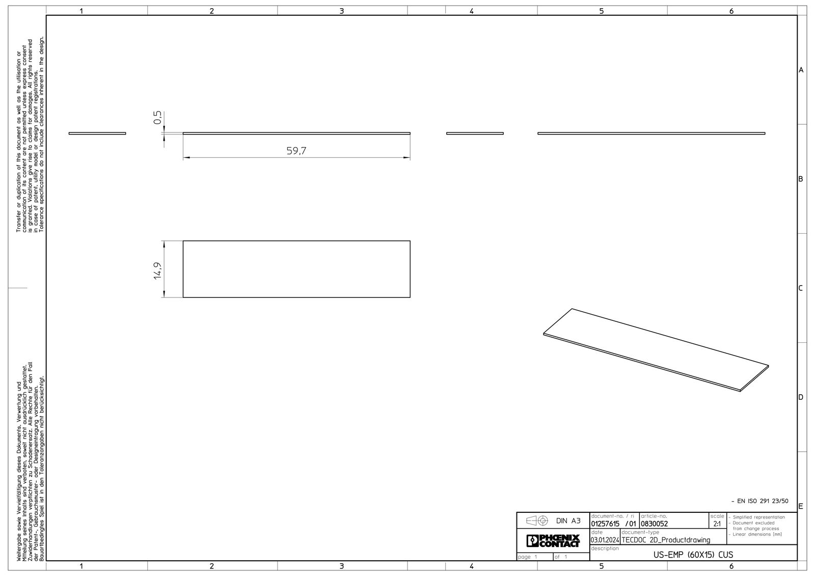 Kennzeichnungsmaterial ws 15x60mm