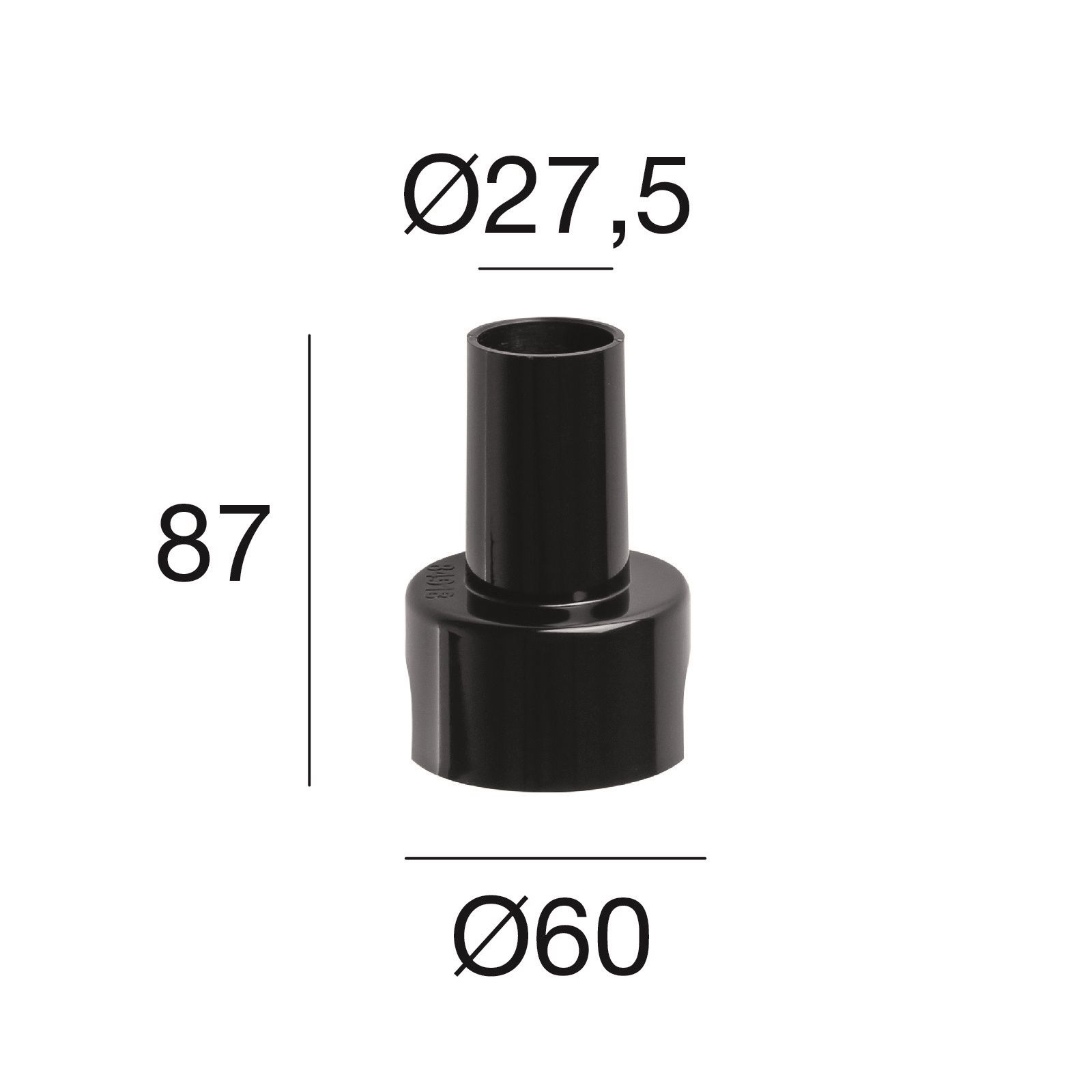 Einbaugehäuse sw Alcor Kst Ø60mm H87mm