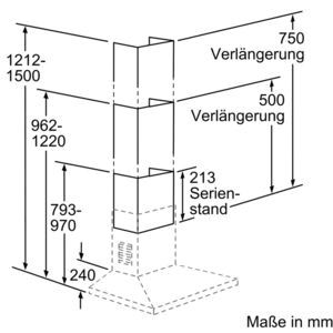 Kaminverlängerung edst eckig Edst