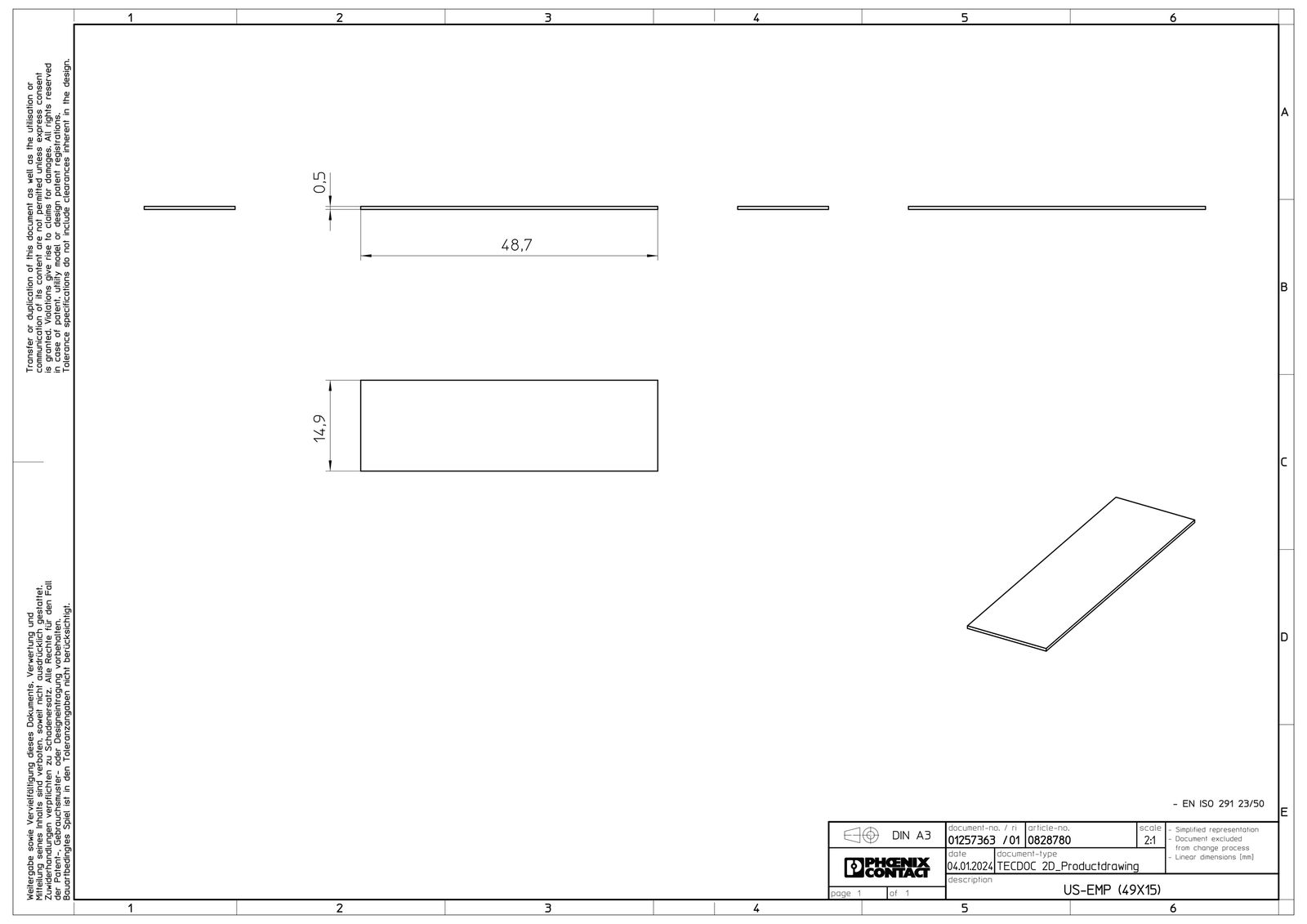 Kennzeichnungsmaterial ws 15x49mm