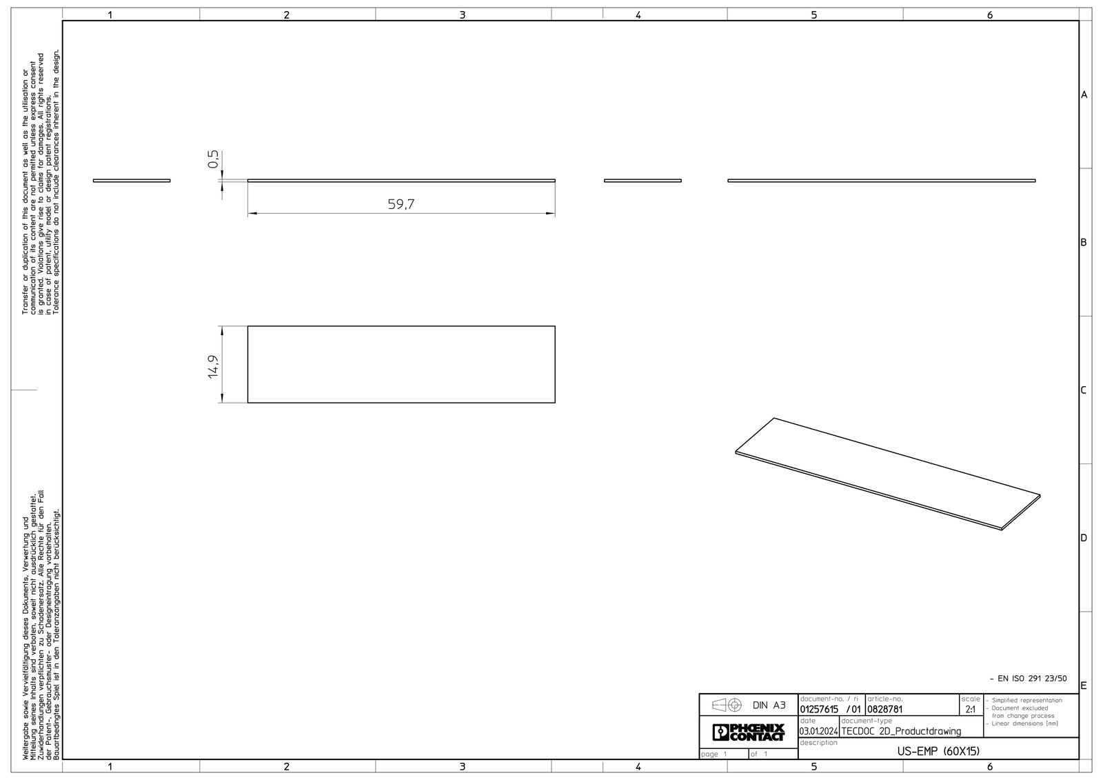 Kennzeichnungsmaterial ws 15x60mm