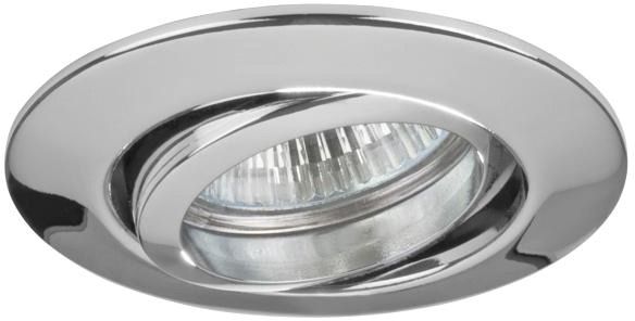 Einbaustrahler 13W Konv GX5,3 chr glz IP20 Alu Ø/EB68mm