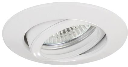 Einbaustrahler 13W Konv GX5,3 ws glz Alu IP20 Ø/EB68mm