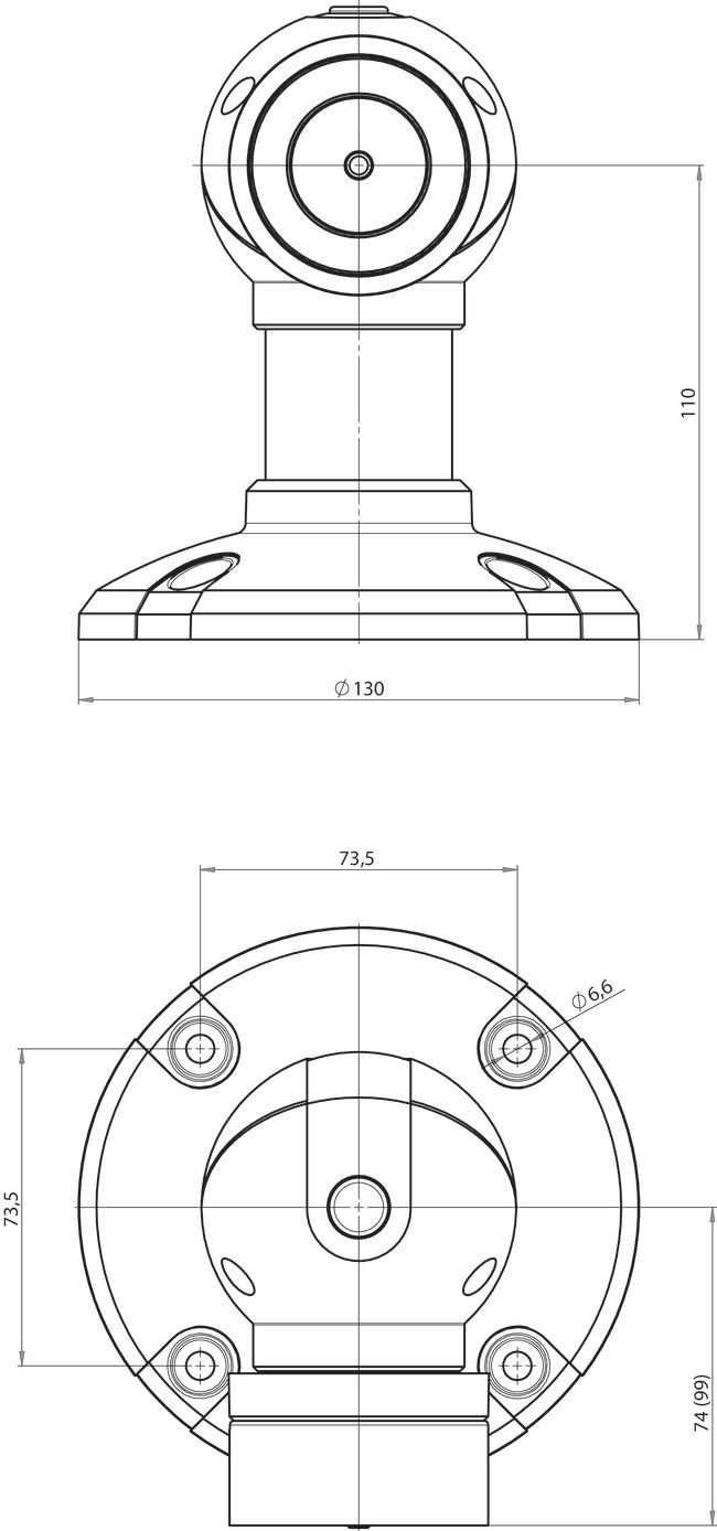 Türhaftmagnet 800N 24V DC Aufb rnd ST f.Wandmont Geeignet für Bodenmontage