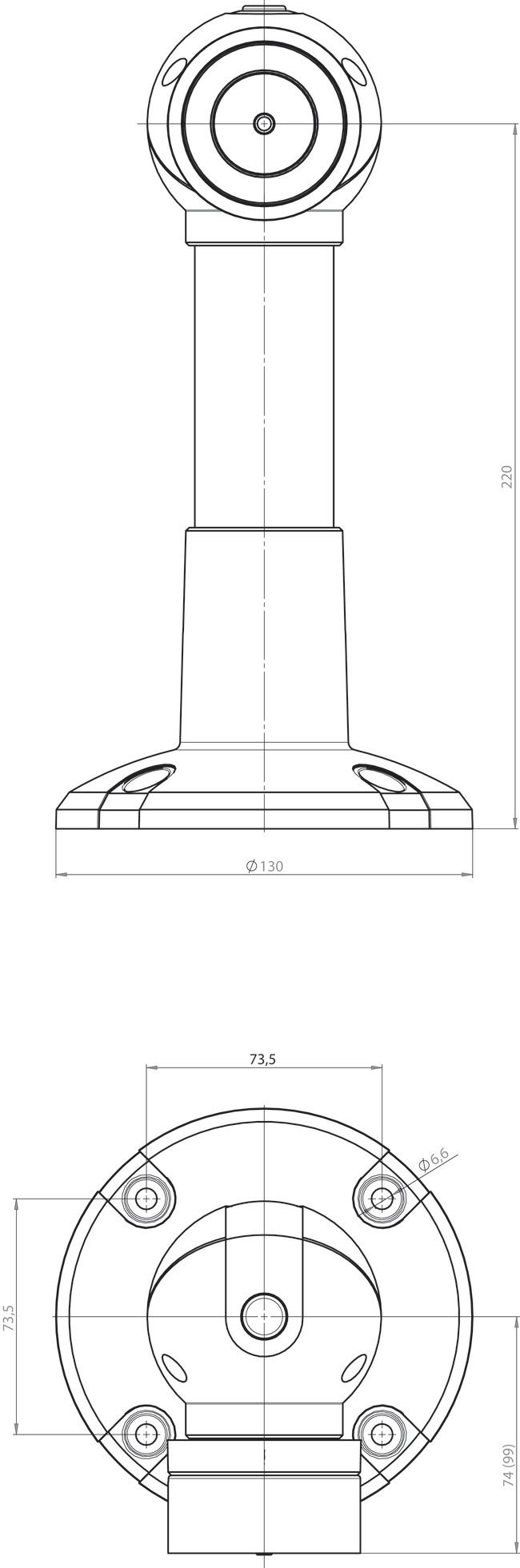 Türhaftmagnet 300N 24V DC Aufb rnd ST f.Wandmont Geeignet für Bodenmontage
